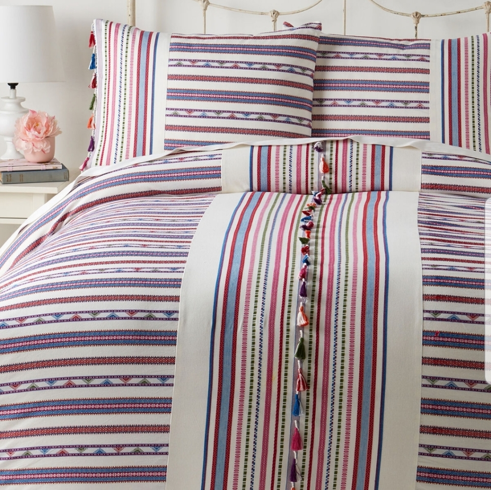 Anthropologie Woven Rosado Duvet + MATCHING SHAMS